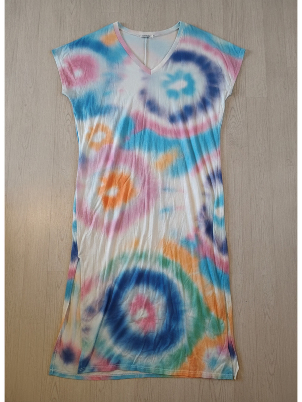 Misslook Tie-Dye V-Neck Maxi Dress
